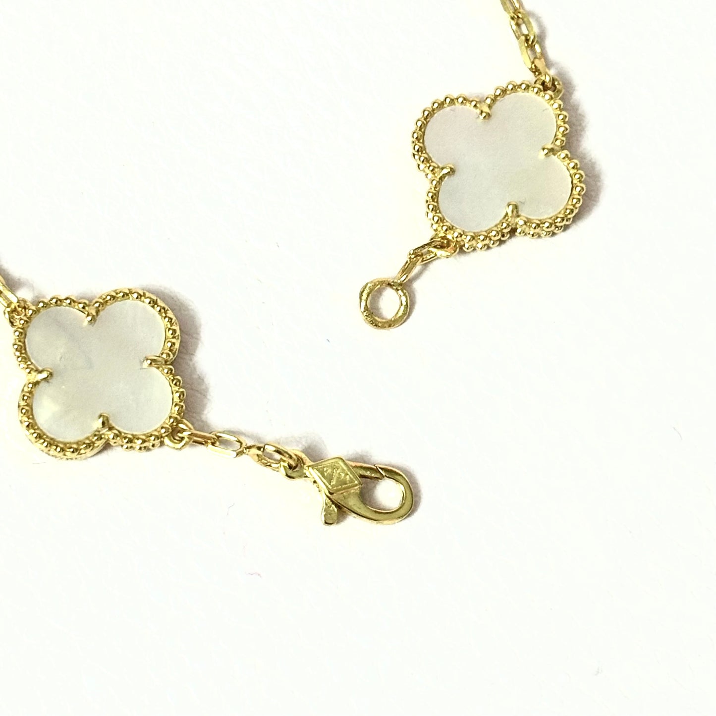 Pulso Trebol White/Gold