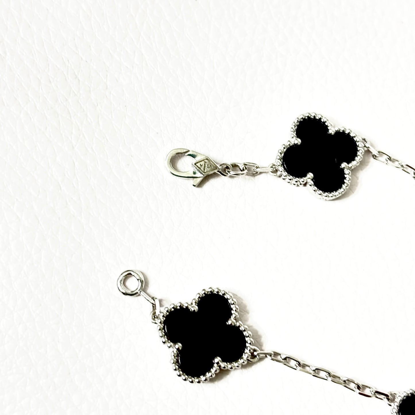 Pulso Trébol Silver Black