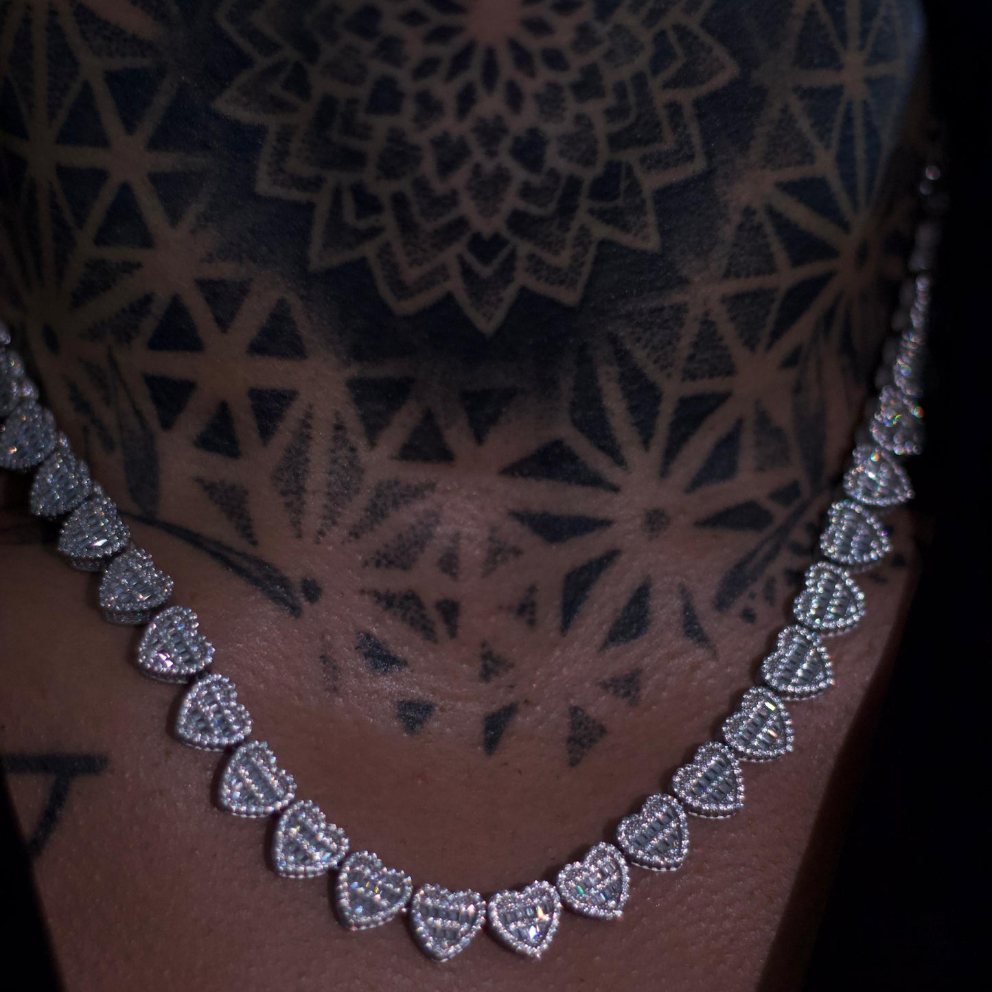 Cadena Corazones Full Ice