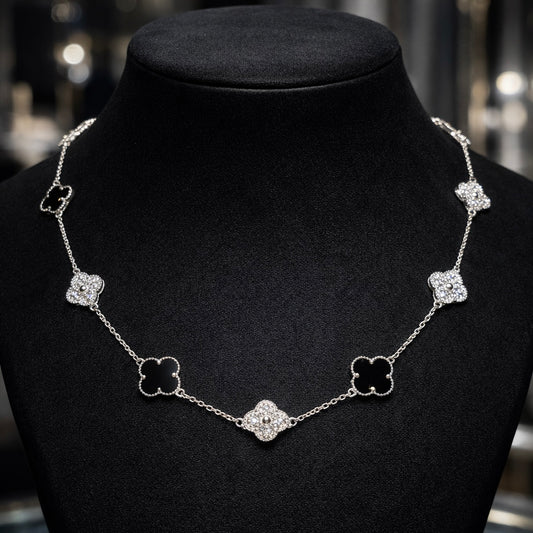 Cadena trebol Black Ice