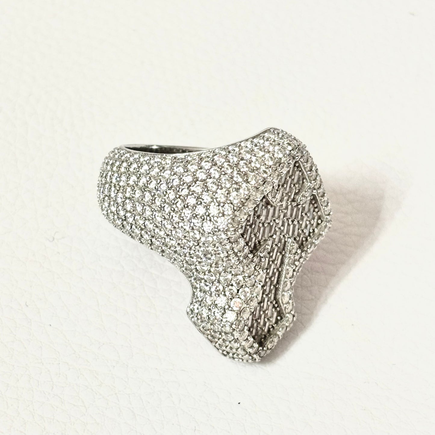 Anillo Cross Full Ice VVS