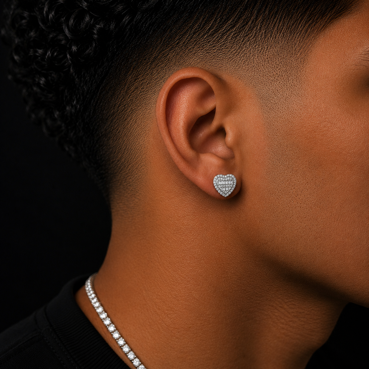 Aretes Heart Baguette VVS