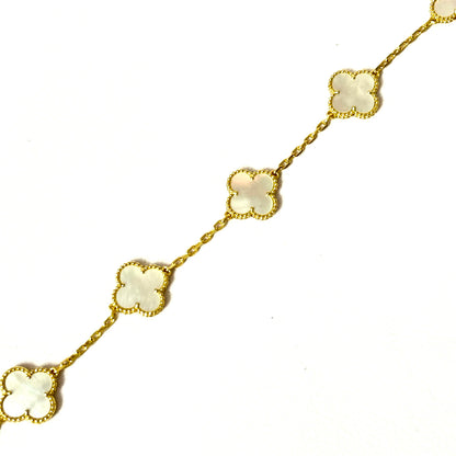 Pulso Trebol White/Gold