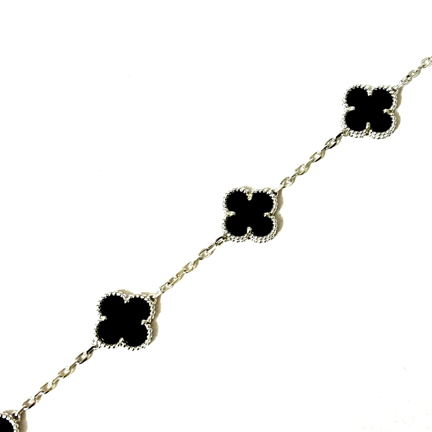 Pulso Trébol Silver Black