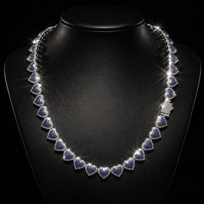 Cadena Hearts Blue VVS