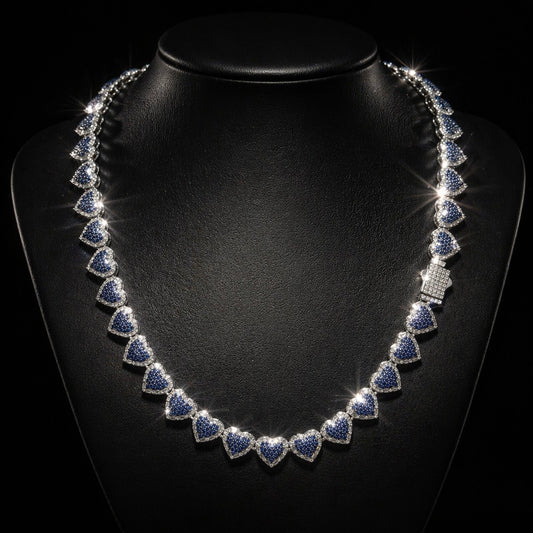 Cadena Hearts Blue VVS