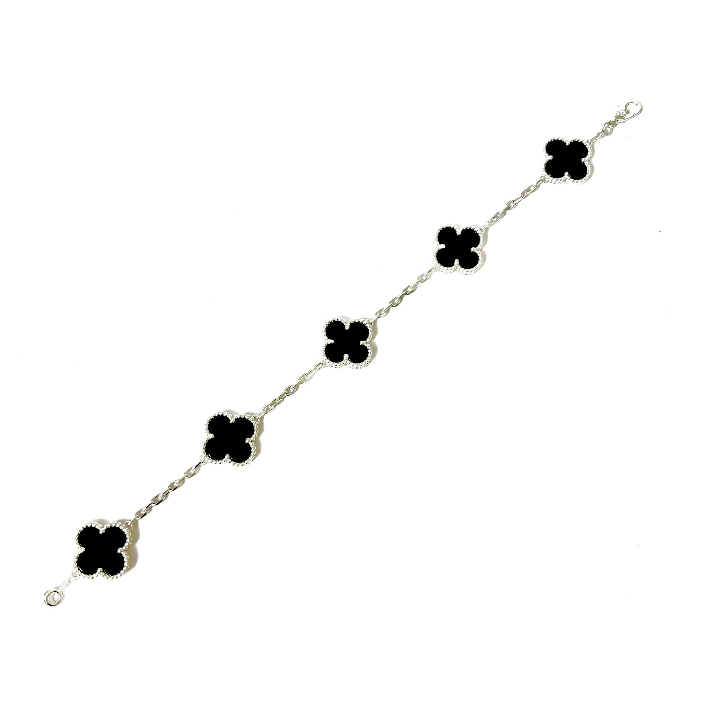 Pulso Trébol Silver Black