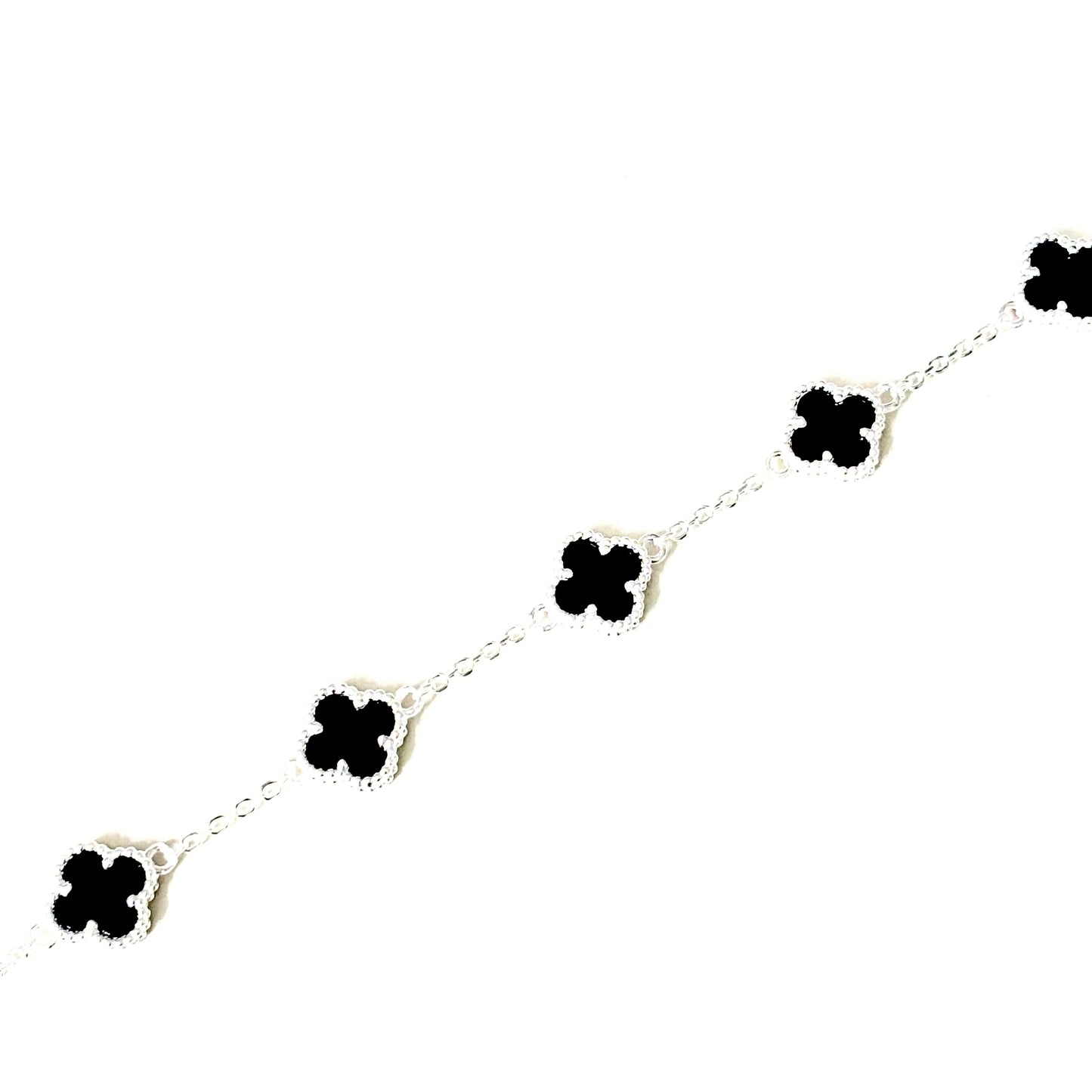 Pulso Trébol Mini Black/Silver