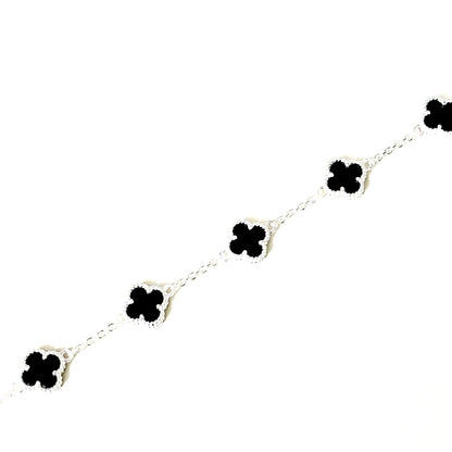 Pulso Trébol Mini Black/Silver