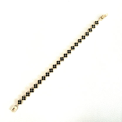 Pulso Trébol Back Gold Ice