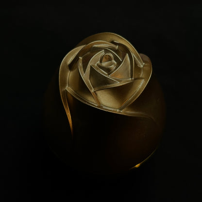 Anillo con estuche de rosa led