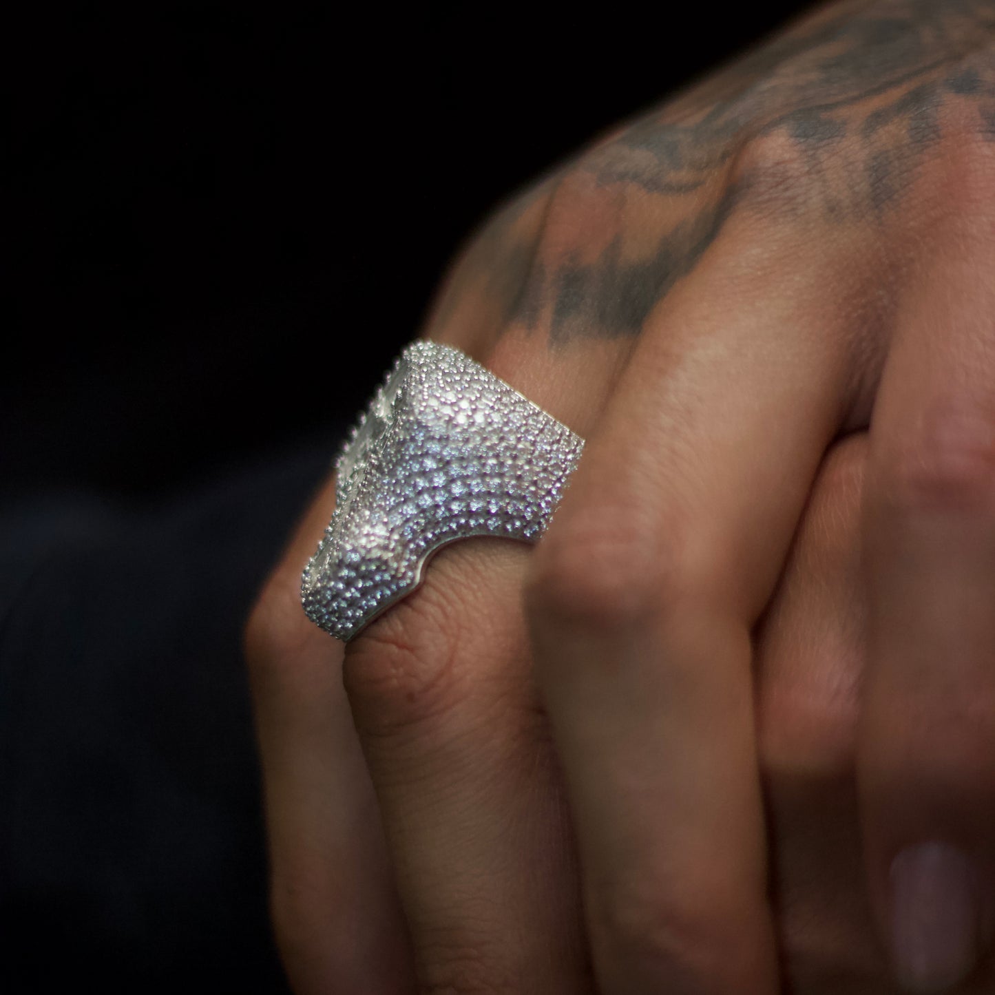 Anillo Cross Full Ice VVS