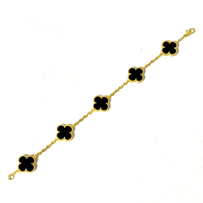 Pulso Trébol Black/Gold