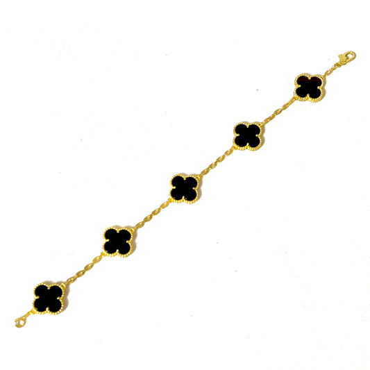 Pulso Trébol Black/Gold