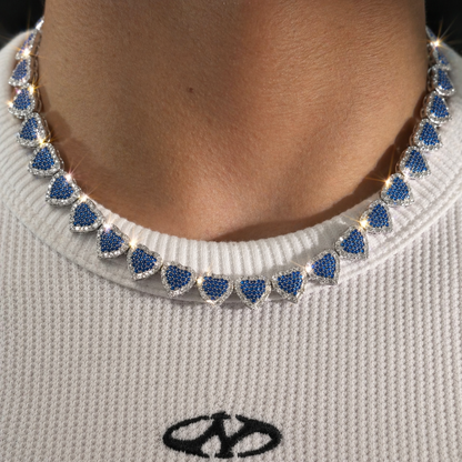Cadena Hearts Blue VVS