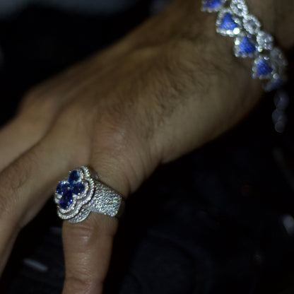 Anillo Flower Blue VVS