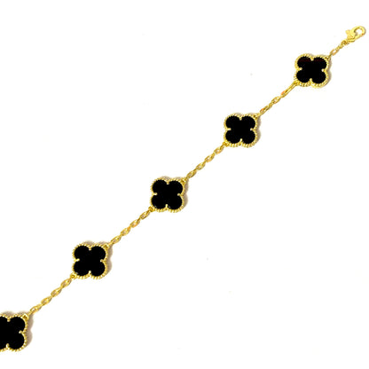 Pulso Trébol Black/Gold