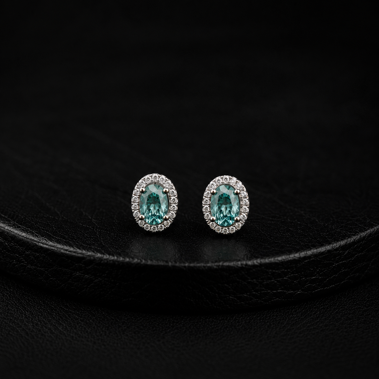 Aretes Oval Aqua VVS