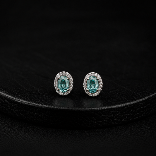 Aretes Oval Aqua VVS