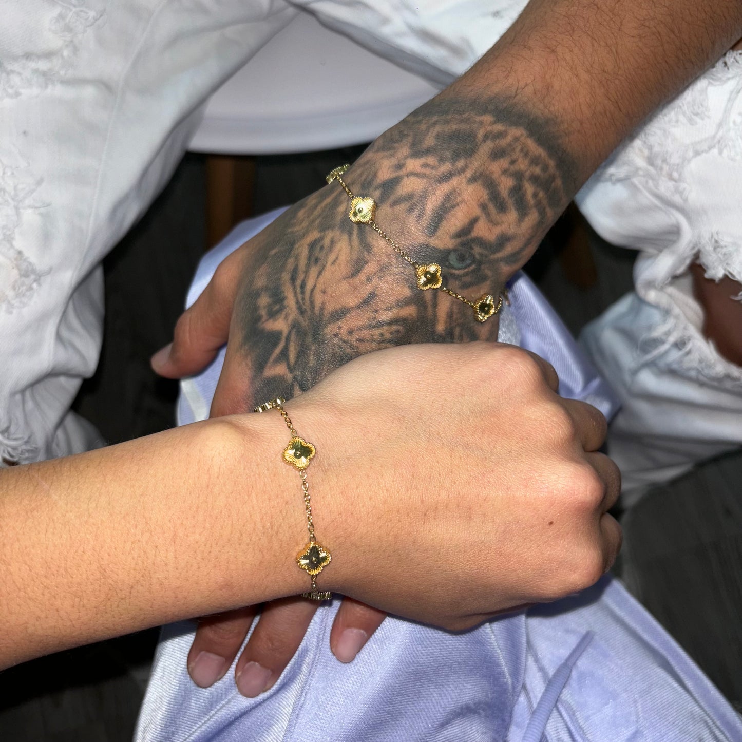 Dúo de pareja trébol Gold