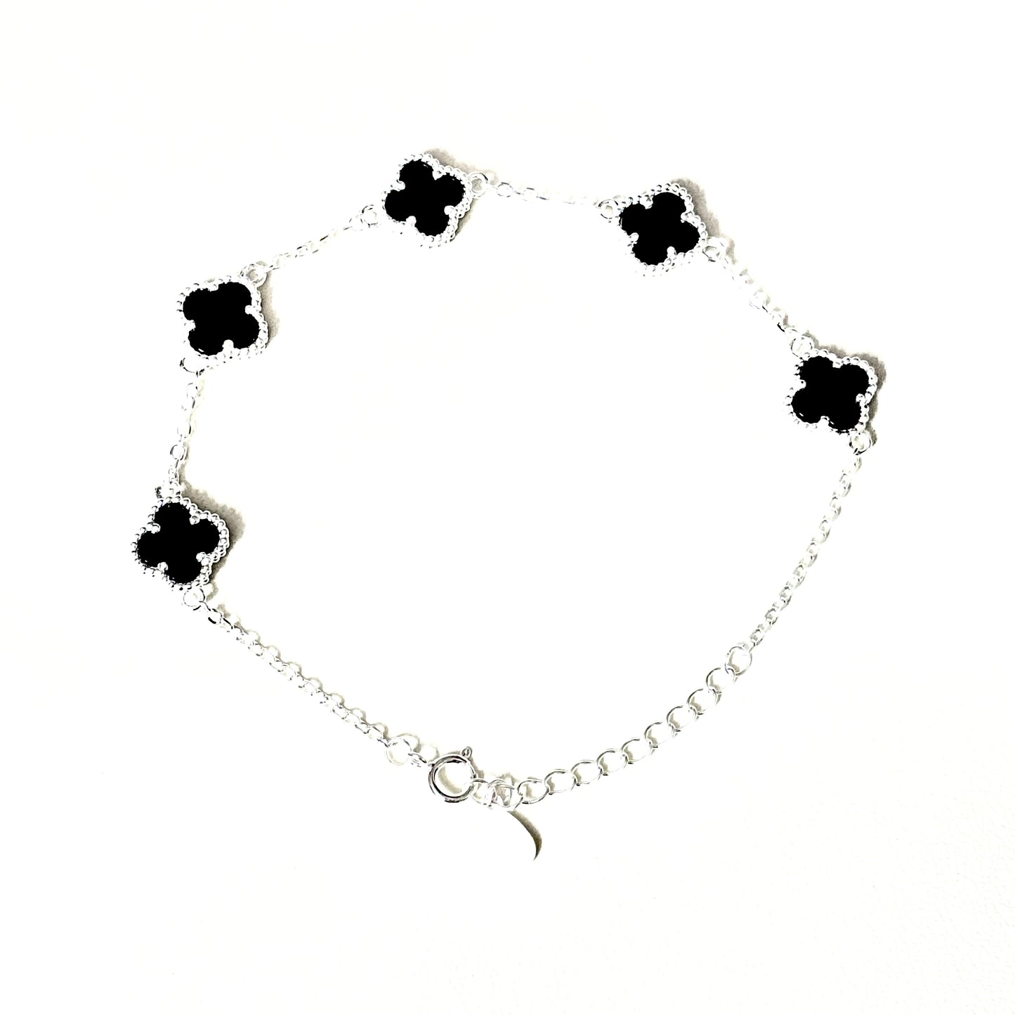 Pulso Trébol Mini Black/Silver