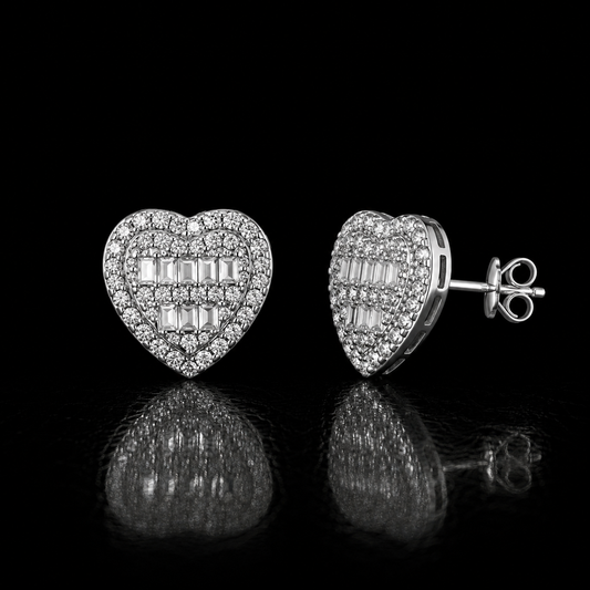 Aretes Heart Baguette VVS