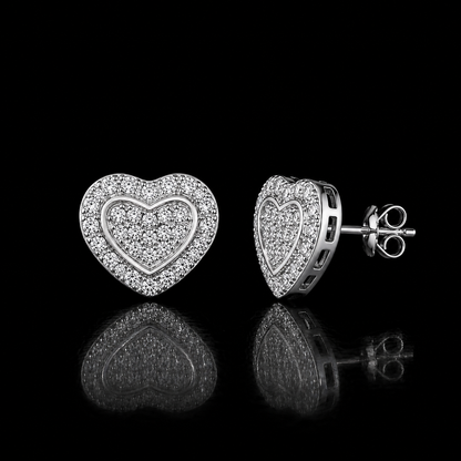 Aretes Hearts Silver VVS