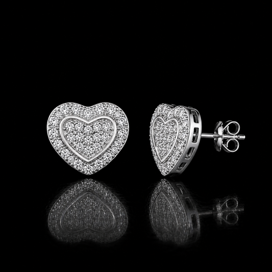 Aretes Hearts Silver VVS