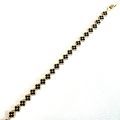 Pulso Trébol Back Gold Ice