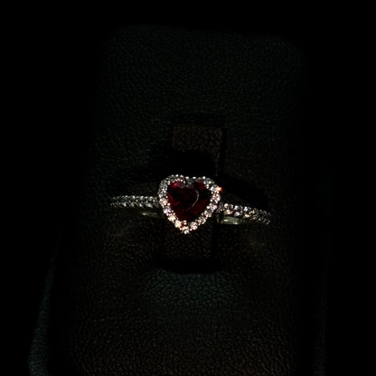 Anillo Corazon Rojo