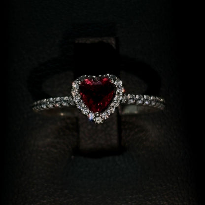 Anillo Corazon Rojo