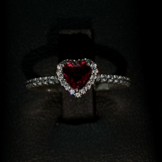Anillo Corazon Rojo