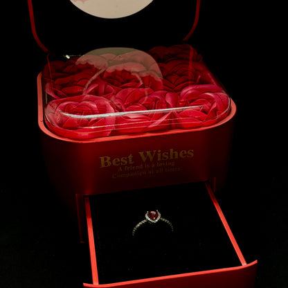 Anillo Corazon Rojo