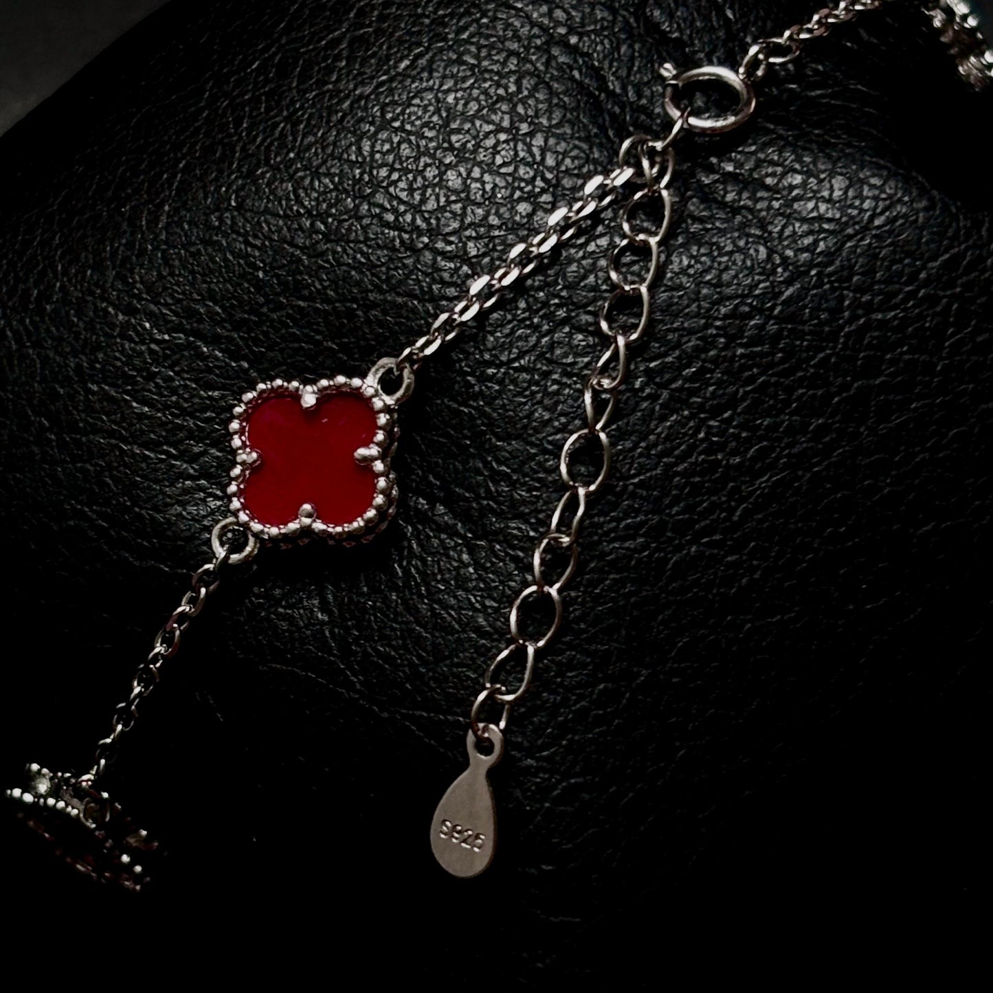 Pulso Trebol Mini Red/Silver