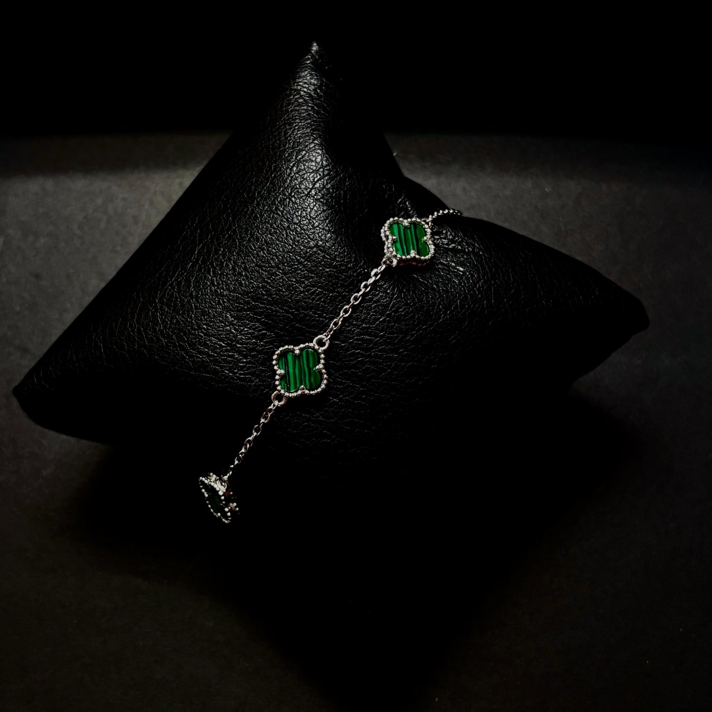 Pulso trebol mini green/silver