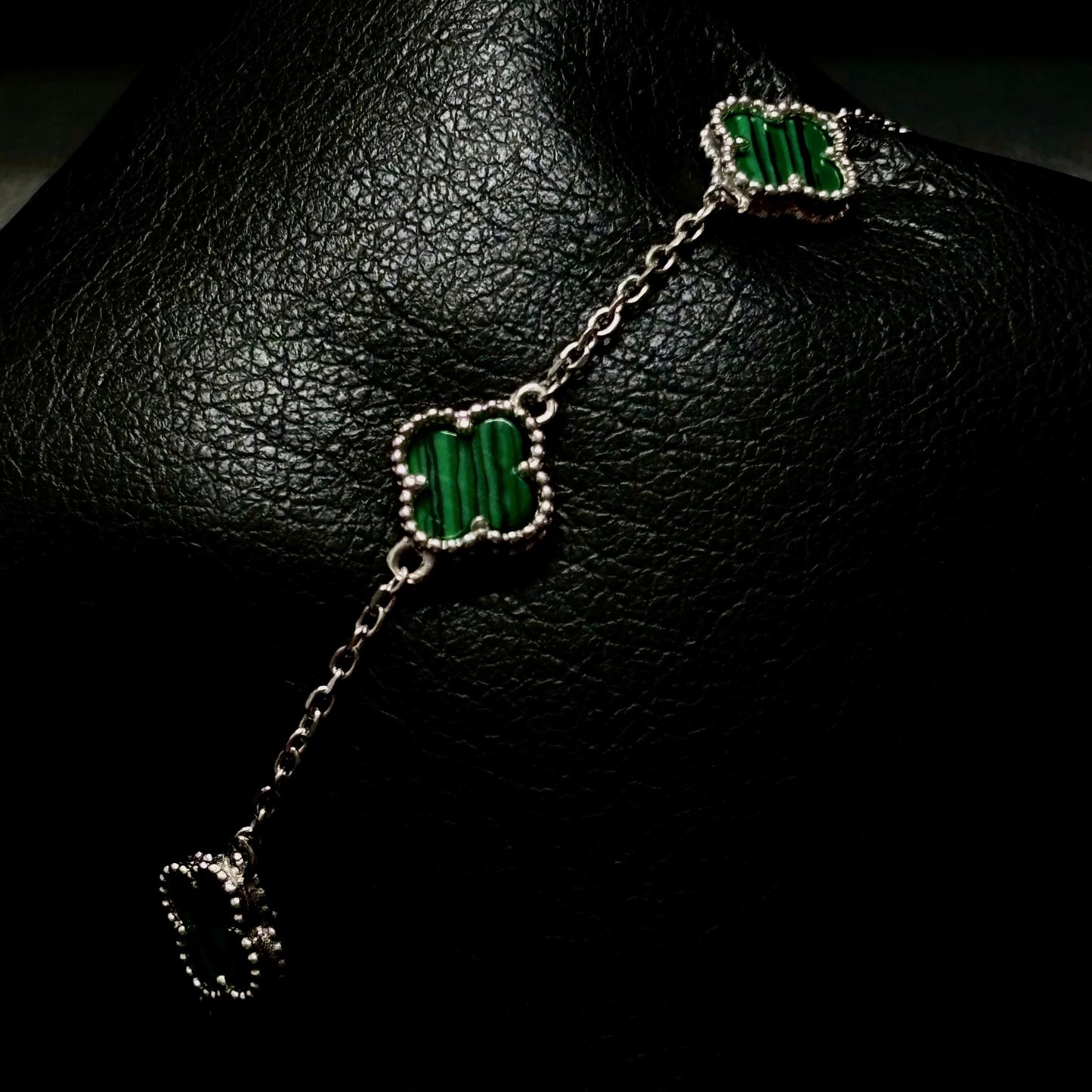 Pulso trebol mini green/silver