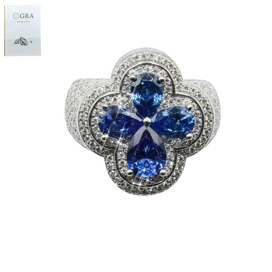 Anillo Flower Blue VVS