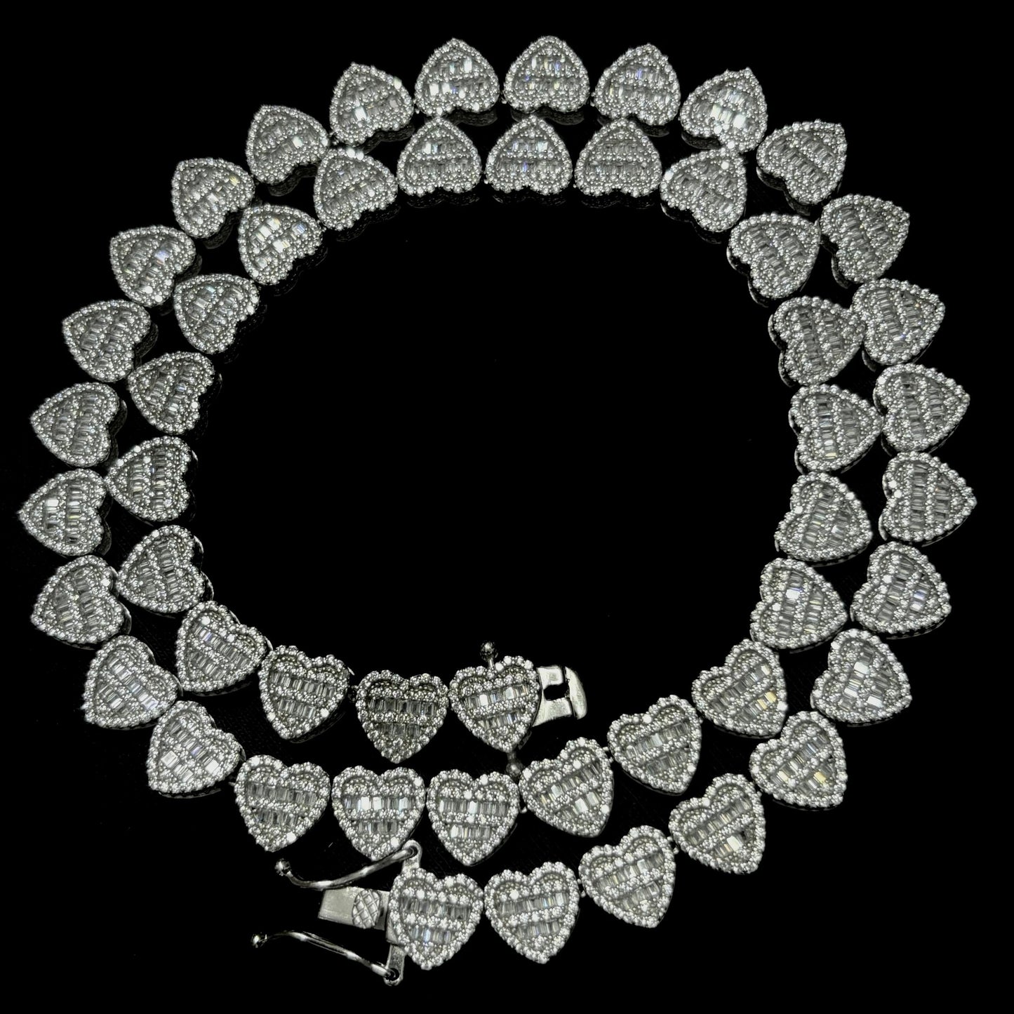 Cadena Corazones Full Ice