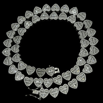 Cadena Corazones Full Ice