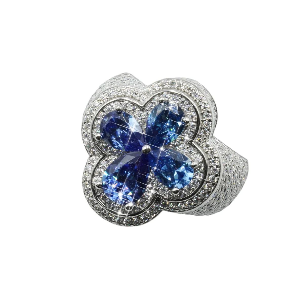 Anillo Flower Blue VVS
